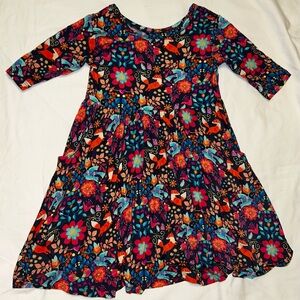 Musethreads Boutique organic cotton bamboo dress sz 4/5 EUC Smoke Free home